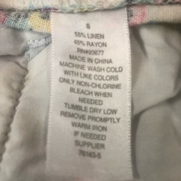 a.n.a Womens High Waist Paper Bag High Waisted Short Small Multicolored Floral‎ - Picture 3 of 4